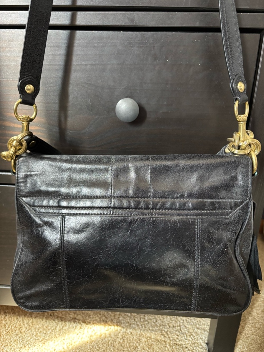Vintage Y2K Coach Black Leather Poppy Collection Handbag 17925 - Picture 2 of 7